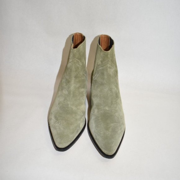 $700 Isabel Marant Derlyn Pointy Toe Boot SUEDE KHAKI GREEN 39 (TC14) - Picture 3 of 8